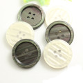 1,000 Pcs/Opp Bag Wholesale Four Hole Round White Black Color Resin Button For Clothes
